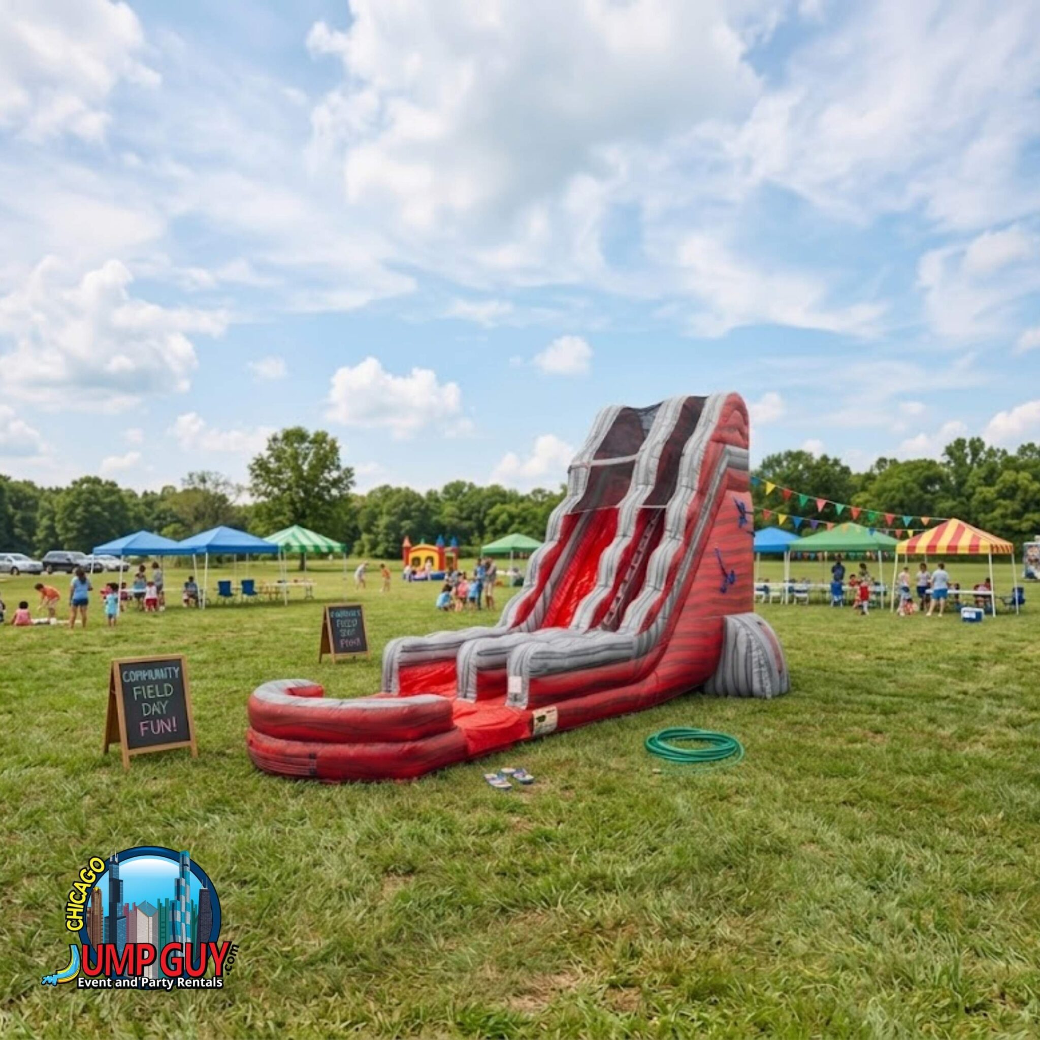 22ft Red Rock Falls Dual Lane Water rental in Schaumburg, IL (60194/60173/60195) by Jump Guy Party Rentals