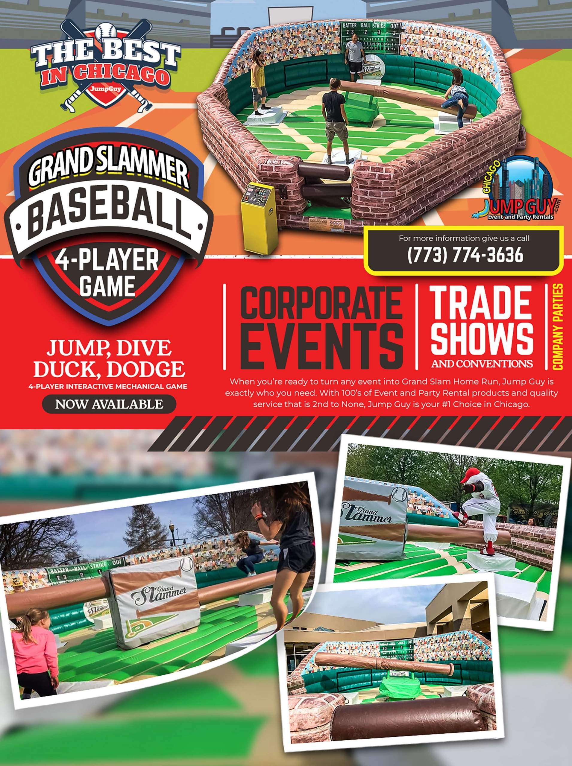 Grand Slammer Baseball Inflatable Game rental in Schaumburg, IL (60194/60173/60195) by Jump Guy Party Rentals