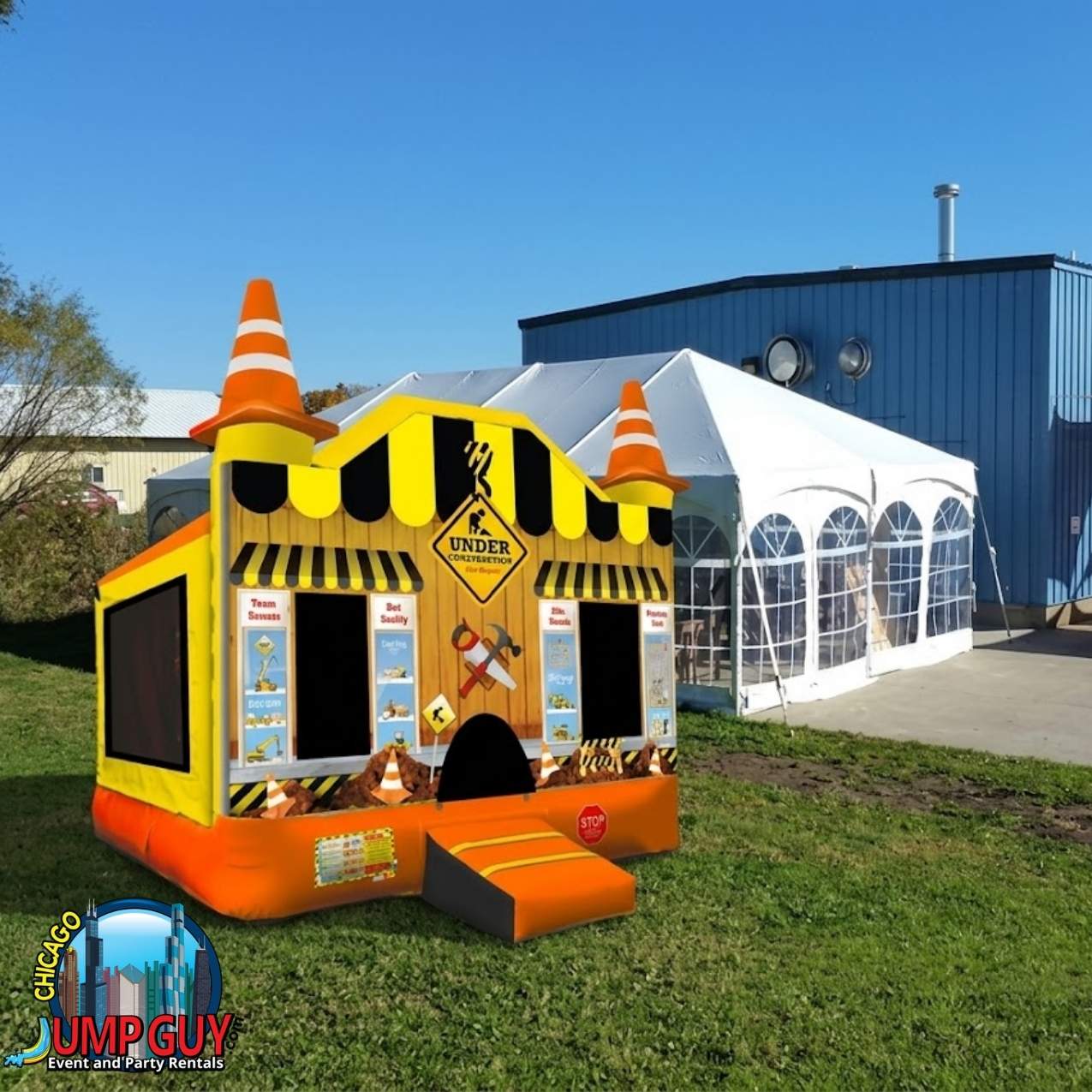 Tent Bounce House Full Package rental in Schaumburg, IL (60194/60173/60195) by Jump Guy Party Rentals